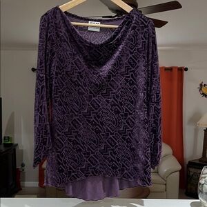R&M Richards Purple Patterned Women's High/Low Top Size 8